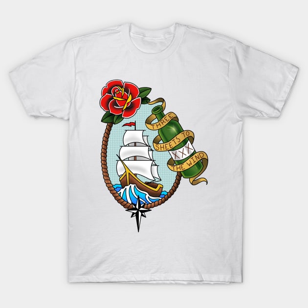 Three Sheets to the Wind T-Shirt by ArtbyKory